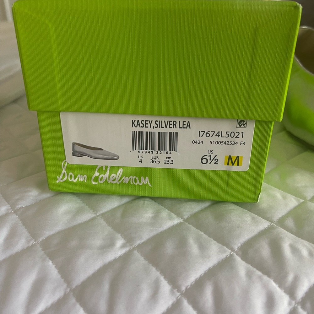 Sam Edelman Silver Square Toe Flat - image 3